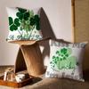Irish Print Cushion Cover Anti-dustmite Pillowcase Invisible Zipper Silky Short Plush Sofa Cushion Cover