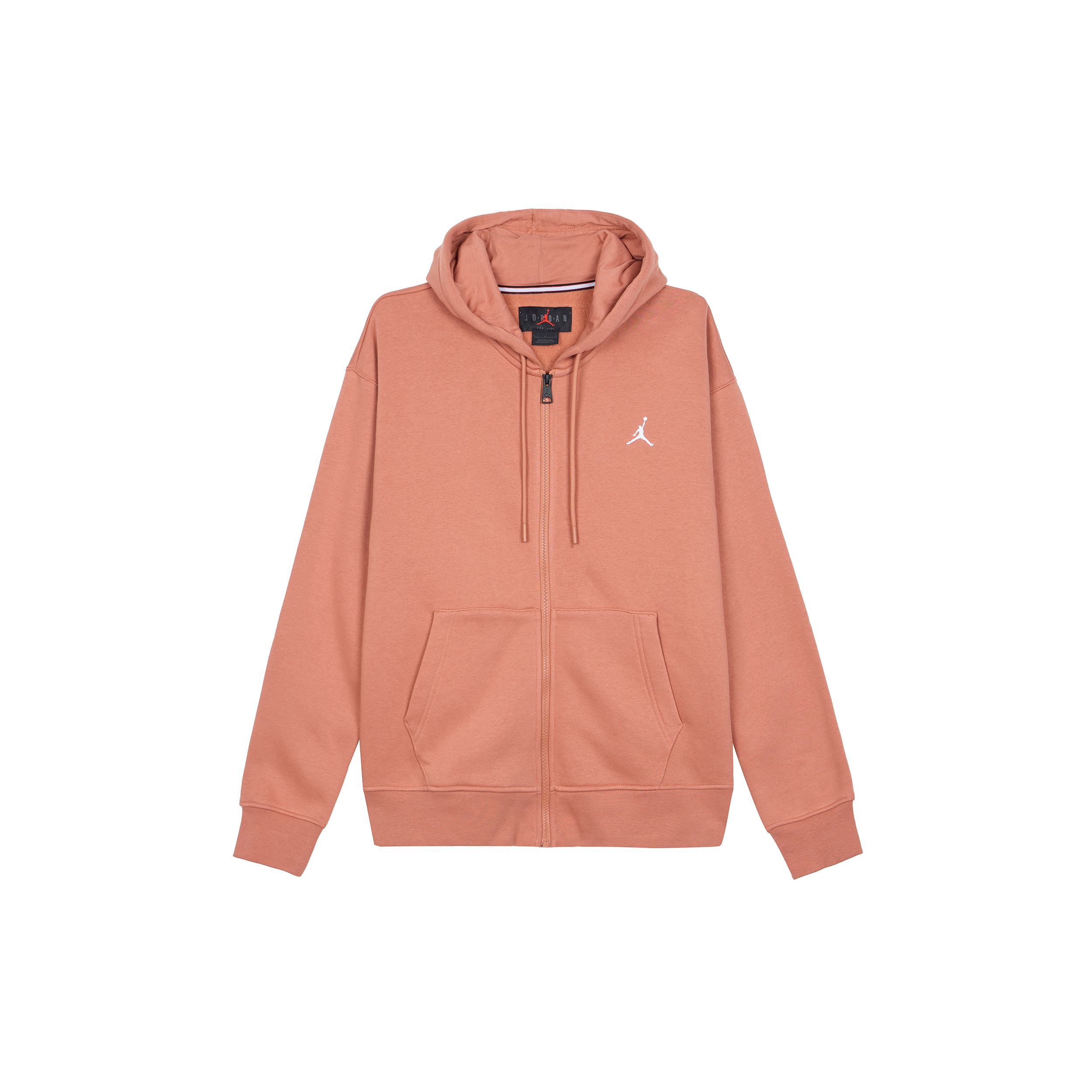 

Jordan Essentials однотонная флисовая куртка на молнии с капюшоном мужская верхняя одежда красный оранжевый FJ7772-810 L