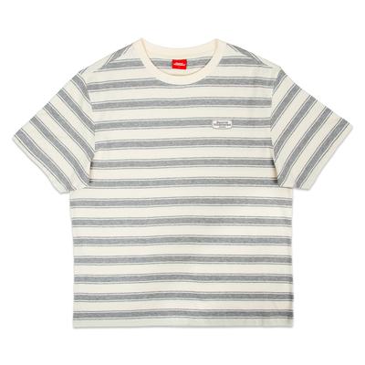 SPORTS ILLUSTRATED Multi-Stripe Round T-Shirt (Light Grey)