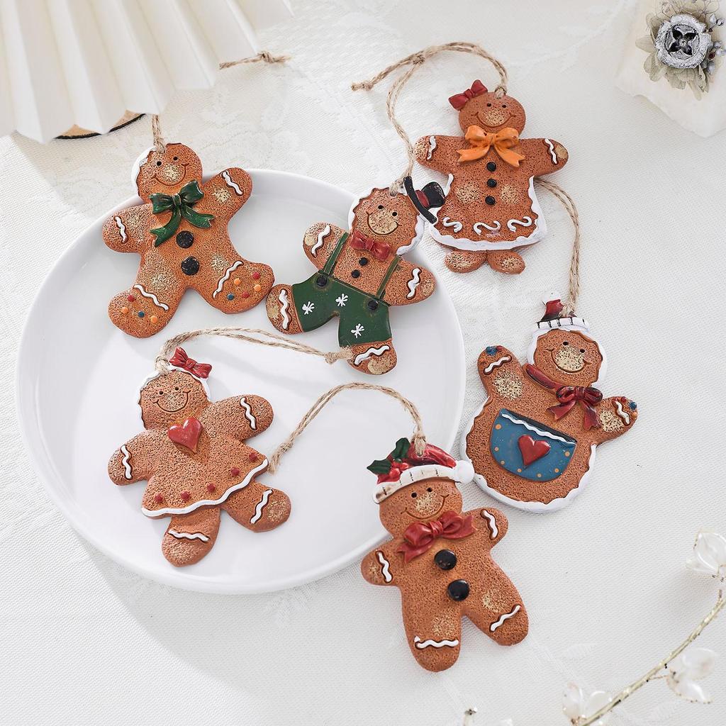 Christmas Gingerbread Man Resin Pendant - Tree Ornaments & Charms
