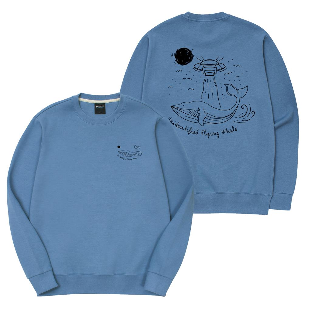 OKSTAR Spaceship Whale Double-Sided Sweatshirt (Type C)