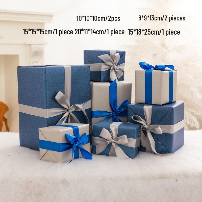 

Christmas Gift Box Head Stack: Red Empty Box Art Installation & Photo Props for Arrangements, Ornaments, Decorations