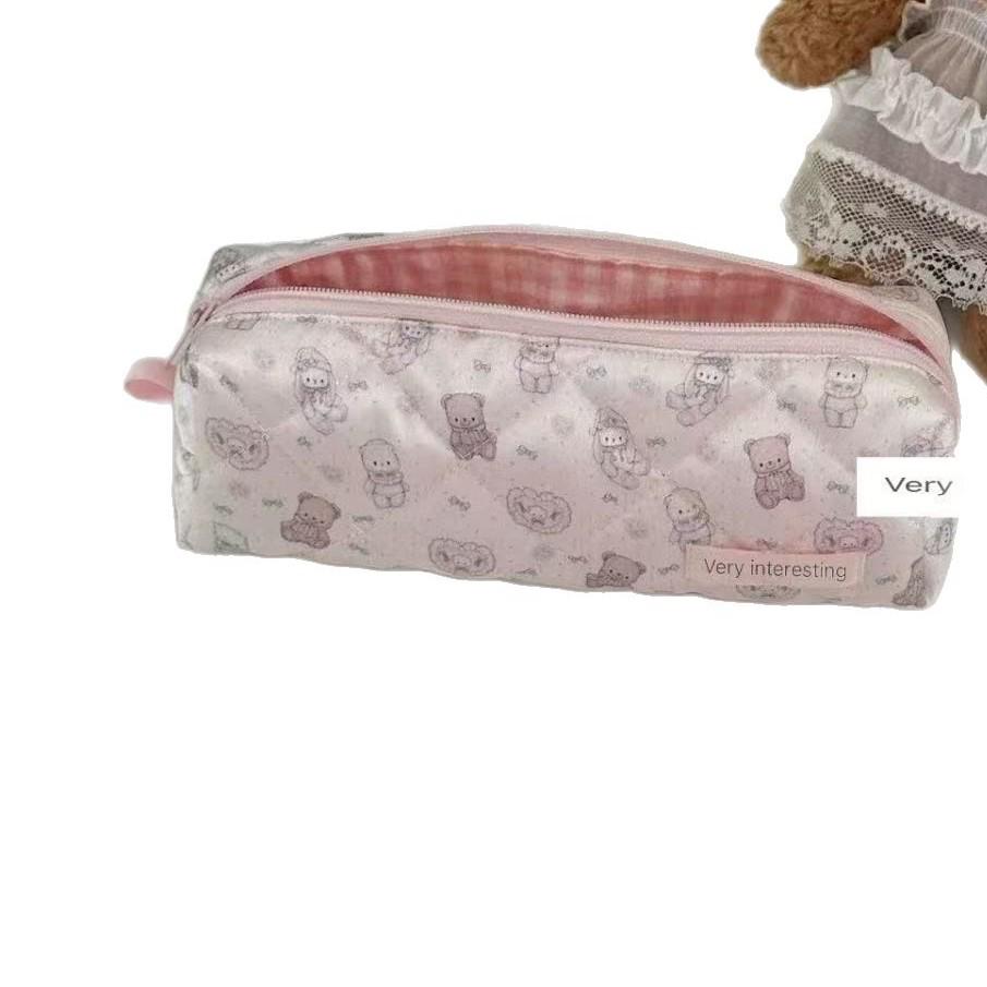 Japanese Cute Girl Print Large Capacity Pencil Case - Stylish Stationery Bag