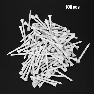 100 τεμάχια 70mm Ξύλινα Ξύλο Γκολφ Tees Προπόνησης Βάσεις για Μπάλες για Αρχάριους Παίκτες Γκολφ