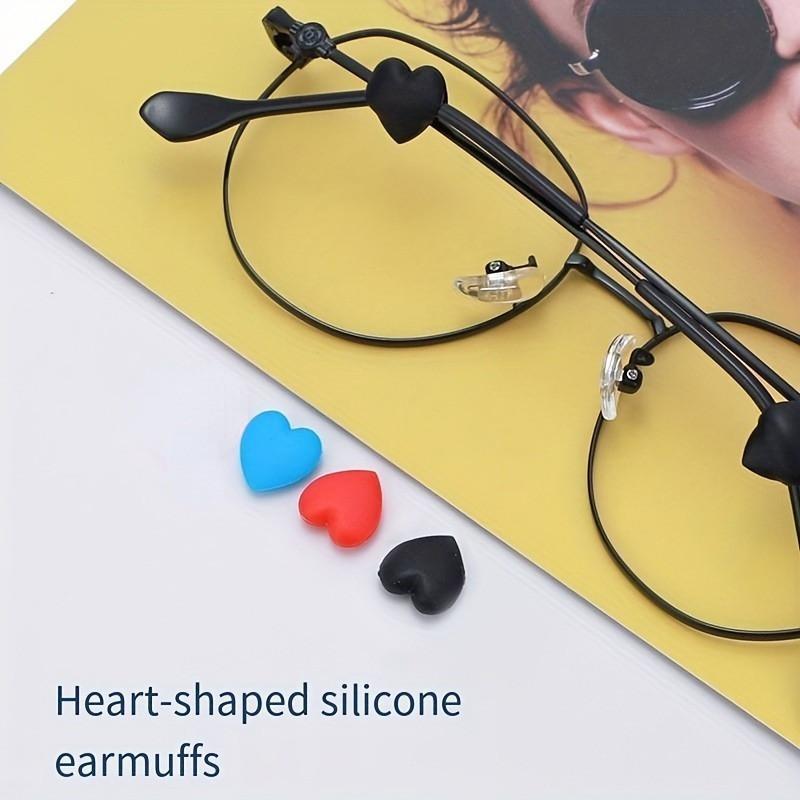Love Silicone Glasses Retainer, Glasses Ear Clip Ear Hook Non-slip Holder Glasses Plug Temple Tips For Women And Men