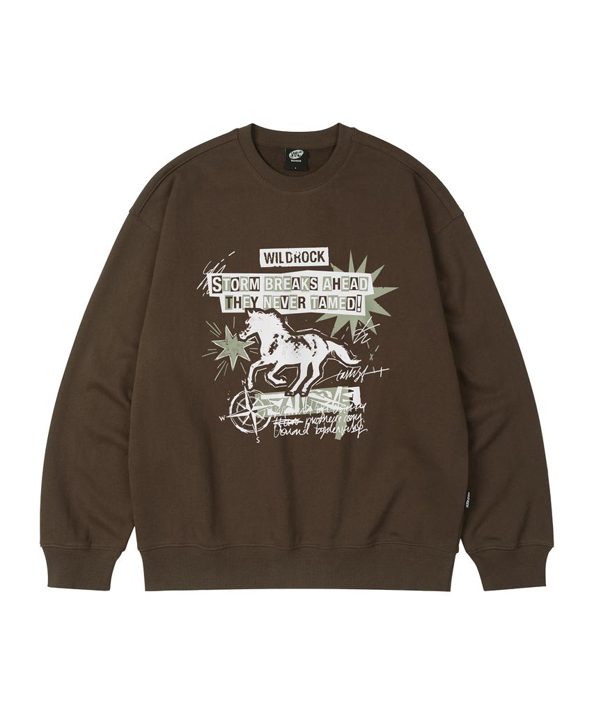 WILDROCK Storm Horse Oversized Sweatshirt_9 Col (B Type)