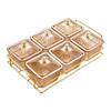 Creative Plastic Snack Compartment Plate for Living Room or Bar Use