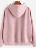 2023 Autumn/Winter European and American Solid Color Plus Velvet Long Sleeve Women's Hoodie