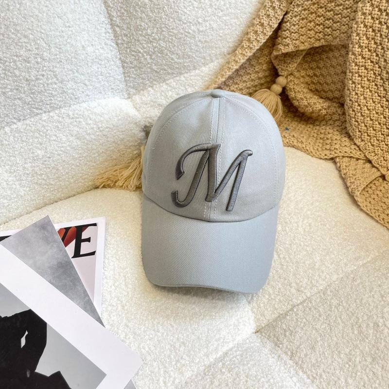 American Three-Dimensional Embroidered M-Letter Baseball Cap Children'S Blogger Trendy Face Small Sunscreen Couple Cap