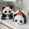 KNEW BUILT Adorable Panda Model Micro Mini Building Block Toy-Desktop DecorGreat Toy for KidsPerfect Festival Gift for Girls
