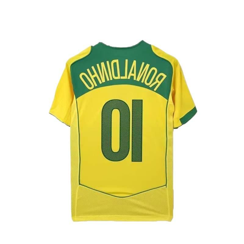 1994-04 Classic Retro Brazilian Jersey No. 9 and No. 10 Ronaldo Jersey Quick-drying Breathable Football Jersey