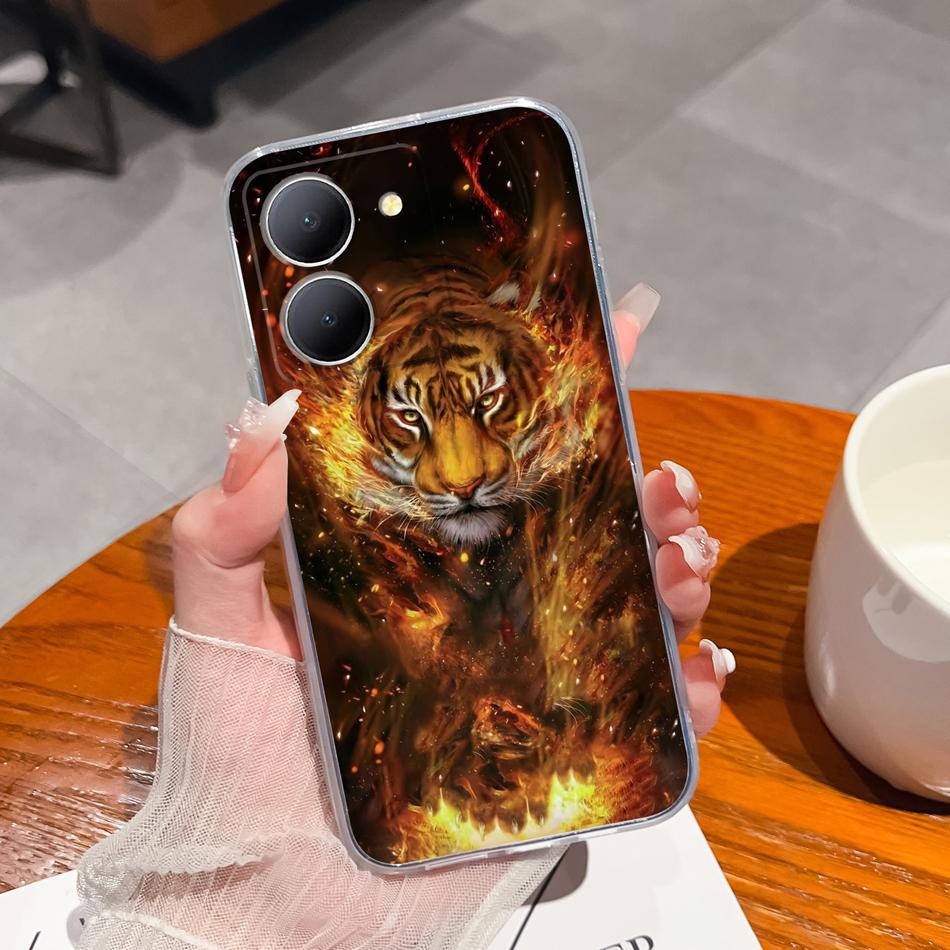 Creative Case For Vivo Y36 5G Soft Transparent TPU Silicone Model V2248 Slim Phone Shell Shockproof Protective Back Cover Coque