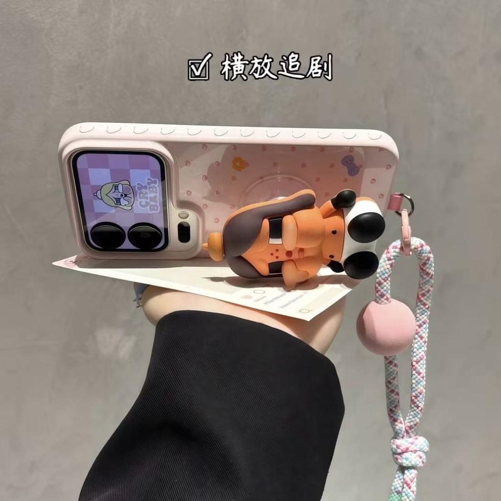 Crying baby double bracket lanyard suitable for apple 11promax mobile phone iphone11 huawei love window soft case