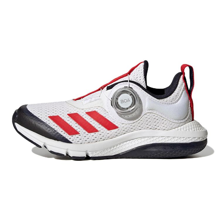 Adidas Activeflex Boa Fabric Comfortable Durable Breathable Low Top Running Shoes Kids Sneakers White Red GY6577