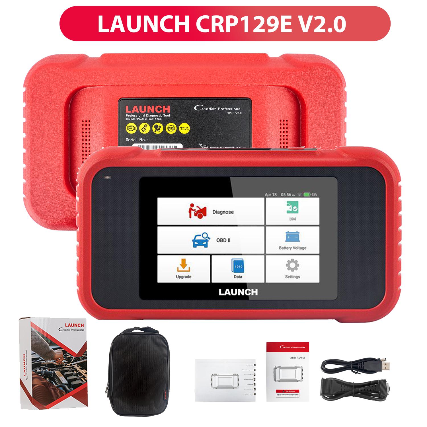 

LAUNCH CRP129E V2.0 2025 OBD2 Scanner 12 Reset ABS SRS Transmission Engine Code Reader Lifetime Free Update Diagnostic Scan Tool Lifetime free update