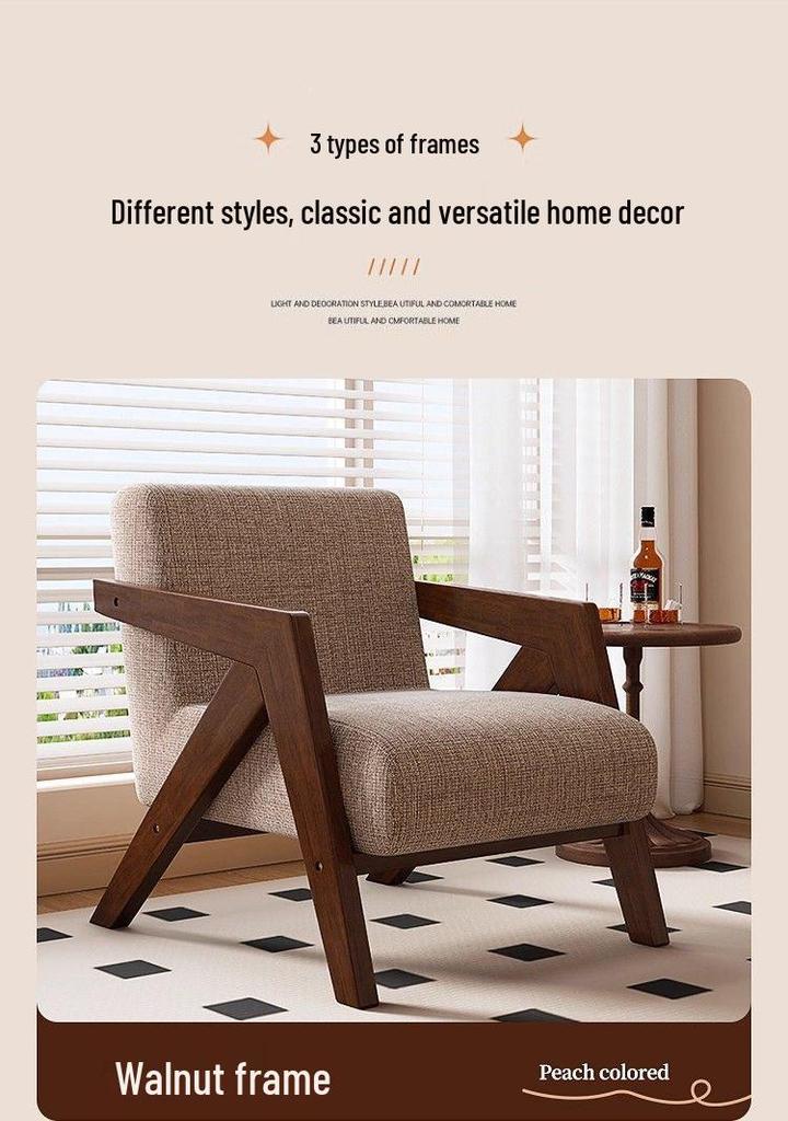 Modern Minimalist Luxury Single Sofa Chair for Living or Study Room