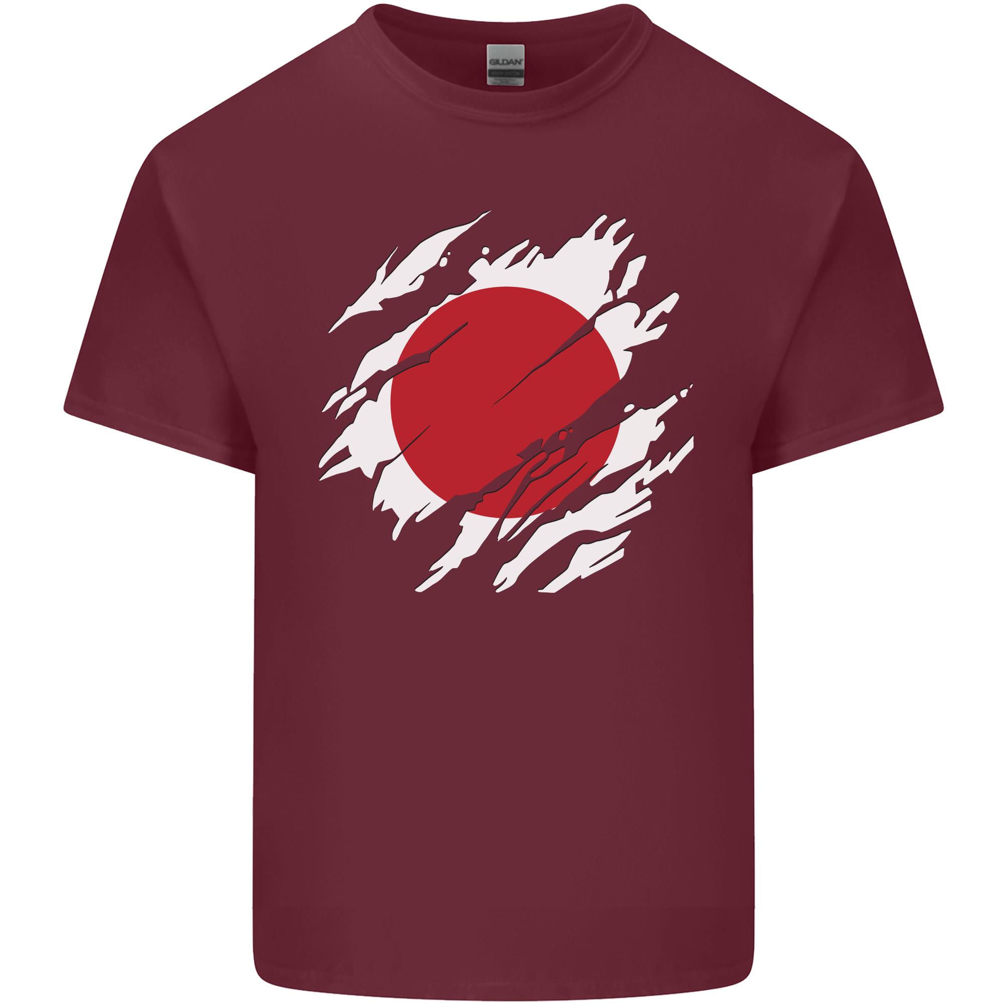 Torn Japan Flag Japanese Day Football Unisexs Light Cotton TShirt S