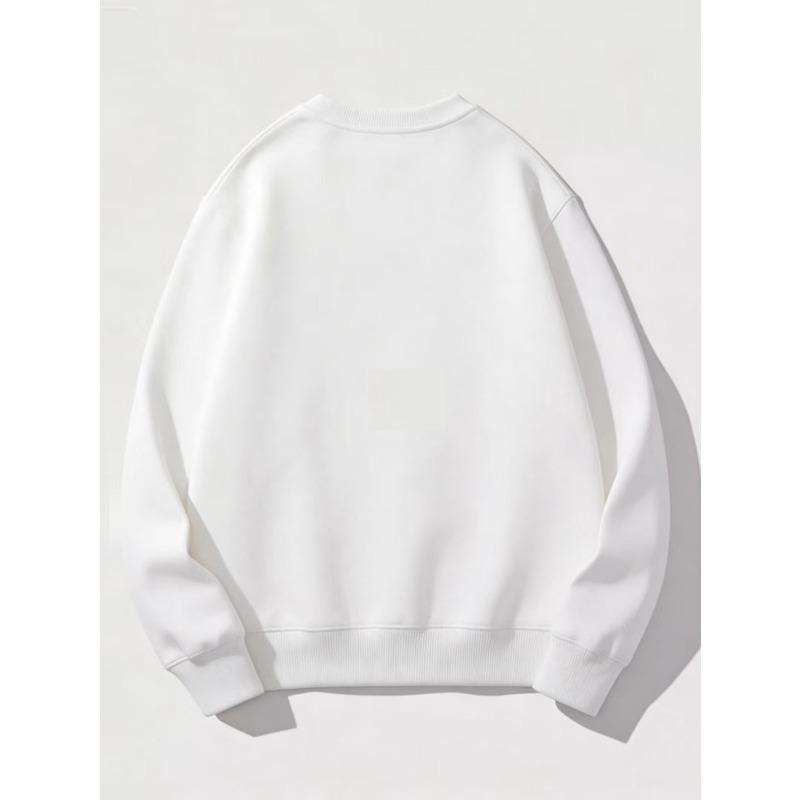 Oversized Crew Neck Sweatshirt, Good Vibes Letter Graphic Print Casual Urban Streetwear Long Sleeve Pullover Unisex for Daily Wear