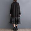 Long Sleeve Plus Size Cotton Vintage Ruffle New In Dresses for Women Casual Loose Spring Autumn Dress