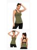 2024 Spring/Summer Slimming Faux Two-Piece Yoga Tank Top with Skin-Friendly Fabric and Stylish Hollow Back