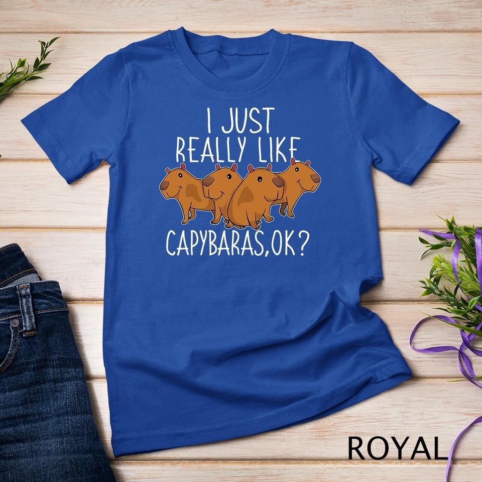 Capybara Lover Funny Kids Women Cute Capybara T-Shirt Unisex T-shirt 12 L
