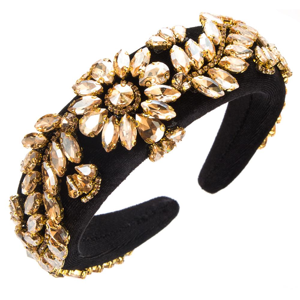 Ins Fashion Gold/Silver Pearl Hair Band Luxury Baroque Rhinestone Headband Girls Sweet Headwear Hair Accessories