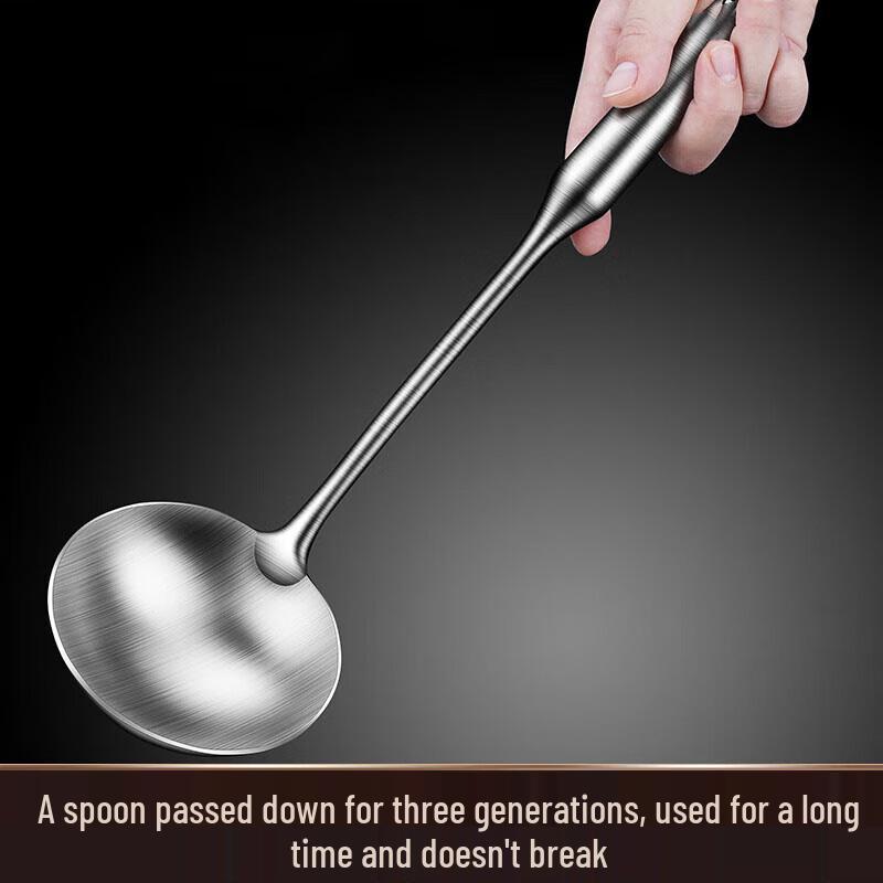 NHZHIW Large Stainless Steel Soup & Stir-fry Ladle