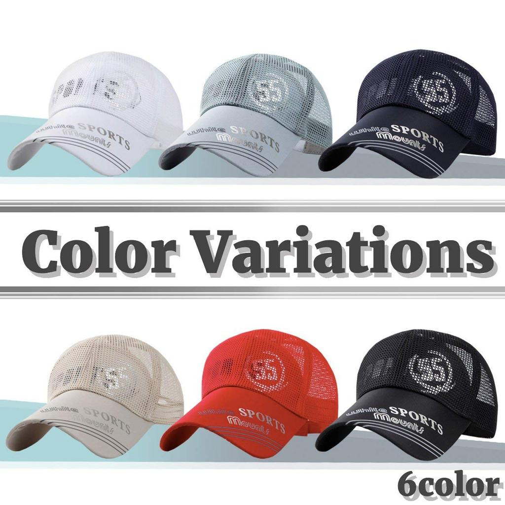 BUZZxSELECTION Mesh Perfect for and Size 55 Men's Cap, Stylish, Running, Golf, Sports, (CAP025) (01 Black)