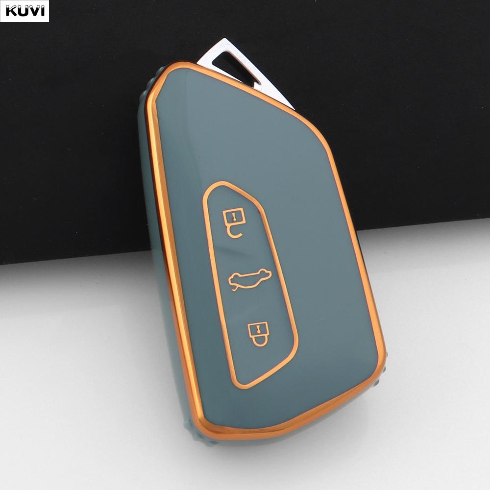 Car Key Cover For VW Volkswagen Golf 8 MK8 ID.3 ID.4 Cupra Skoda Octavia A8 SEAT Leon MK4 2020 2021 Formentor Tarraco
