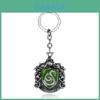 Harry Potter Keychain With House Crest Symbols Gold Alloy For Collectors Fans
