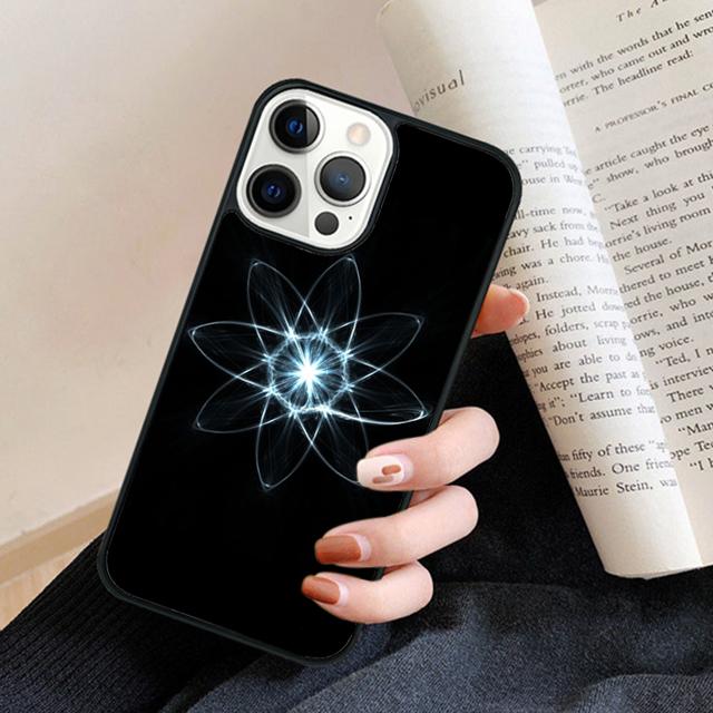 Atom Chemistry Science Phone Case Back Cover for iPhone 17 Air 16 15 14 13 11 12 Pro Max Plus Fundas Coque