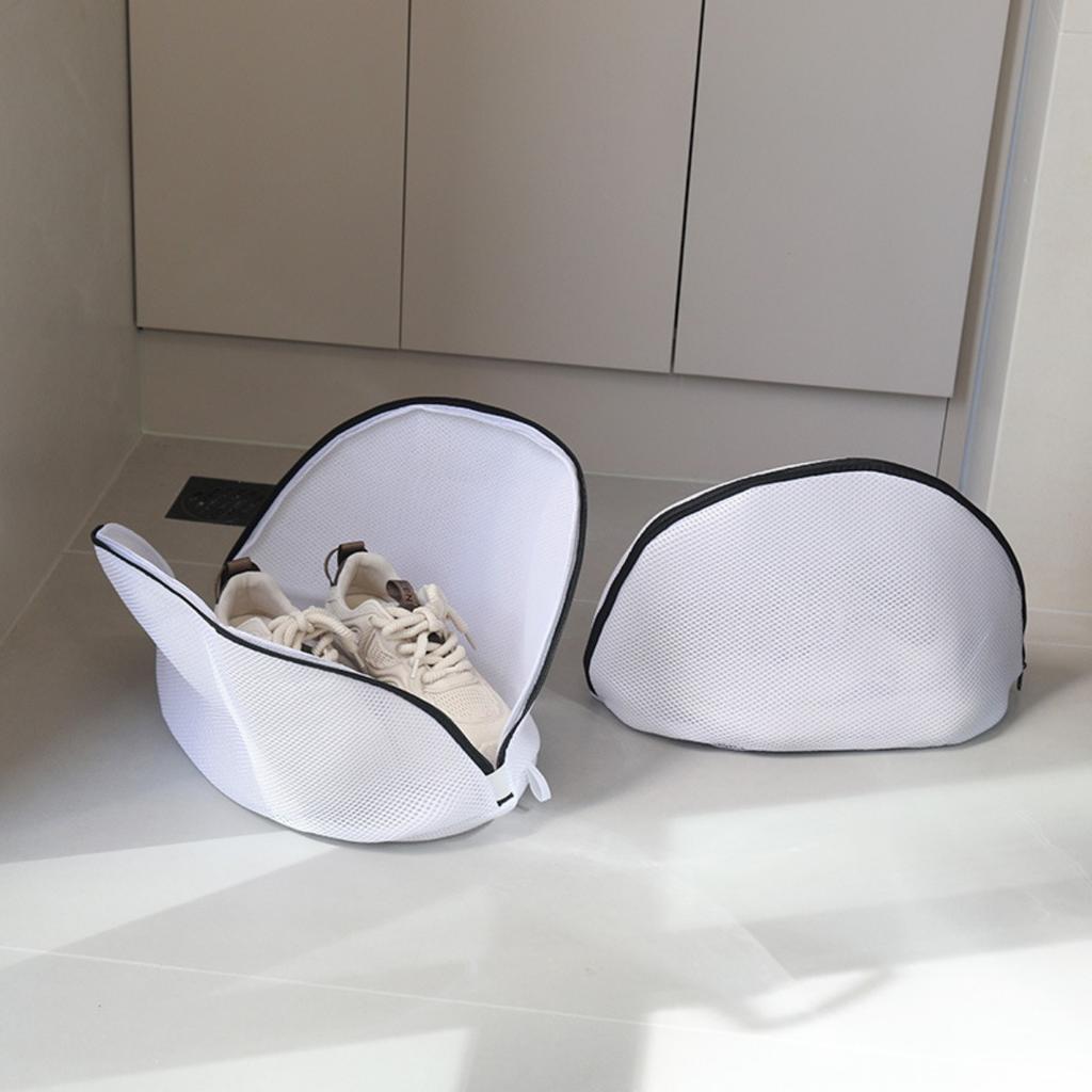Cremallera negra grande 45 * 30 * 30CM, Bolsa especial para zapatos lavable a máquina, Protección para zapatos en casa, Bolsa de lavandería antideformación, Bolsa grande de protección para zapatos para personas perezosas