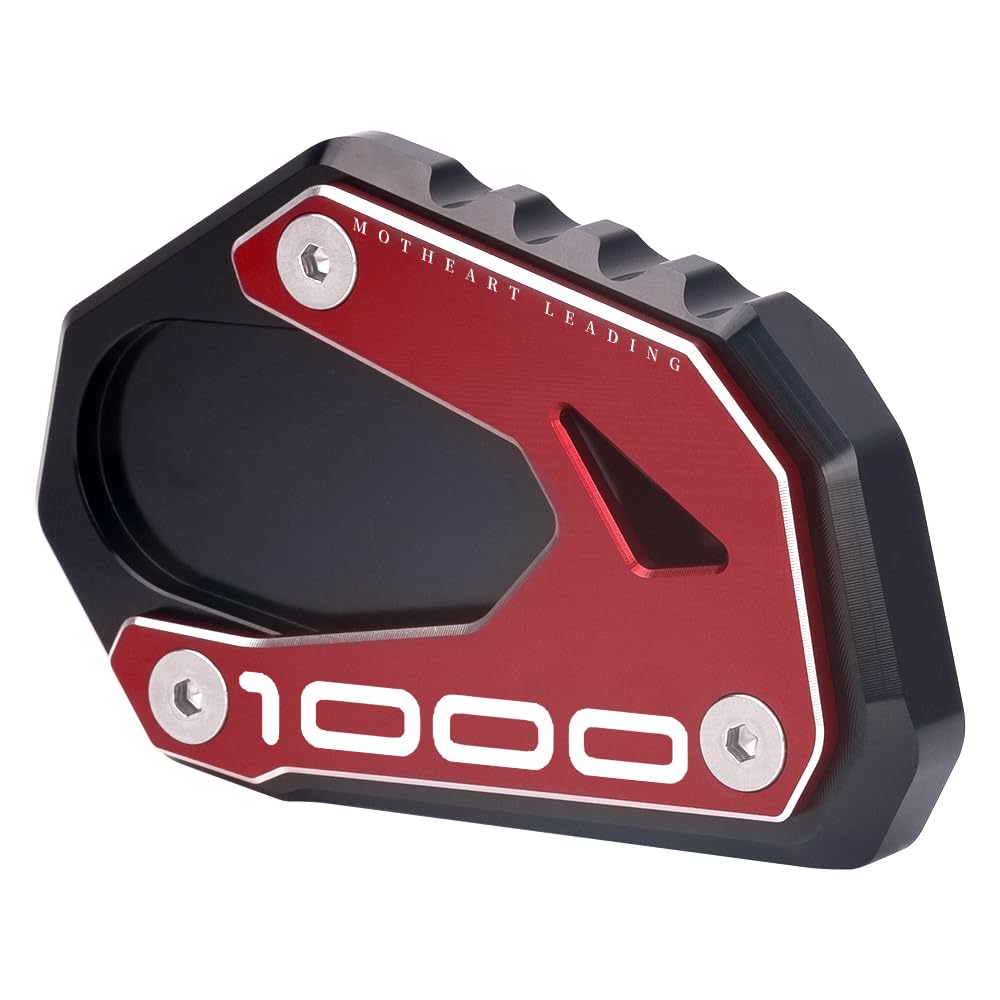 MotHeart Aluminum Side Stand Plate Compatible with GSX-S 1000 2015-2025 красный