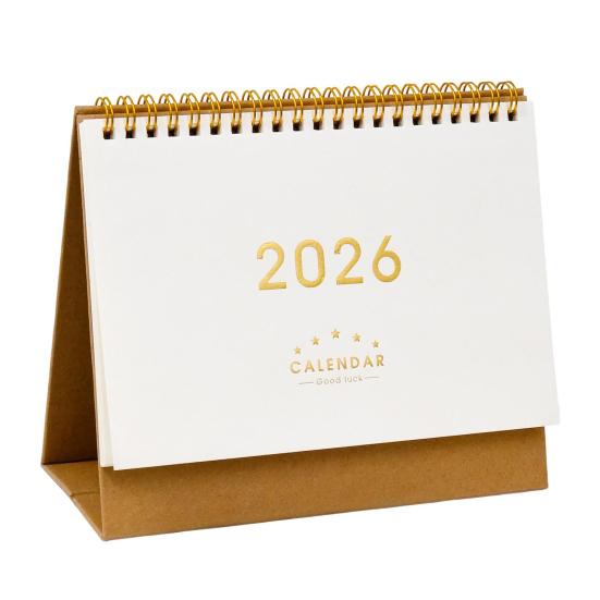 2026 تقويم مكتبي نمط ريترو ورق سميك مخطط إدارة الوقت للمنزل والمكتب والمدرسة يومي