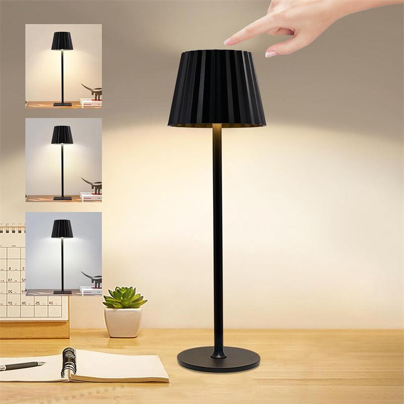 LED Rechargeable Desktop Table Lamp Wireless Touch Sensor Night Light Reading Lamp For Hotel Bar Restaurant Bedroom Decor Light