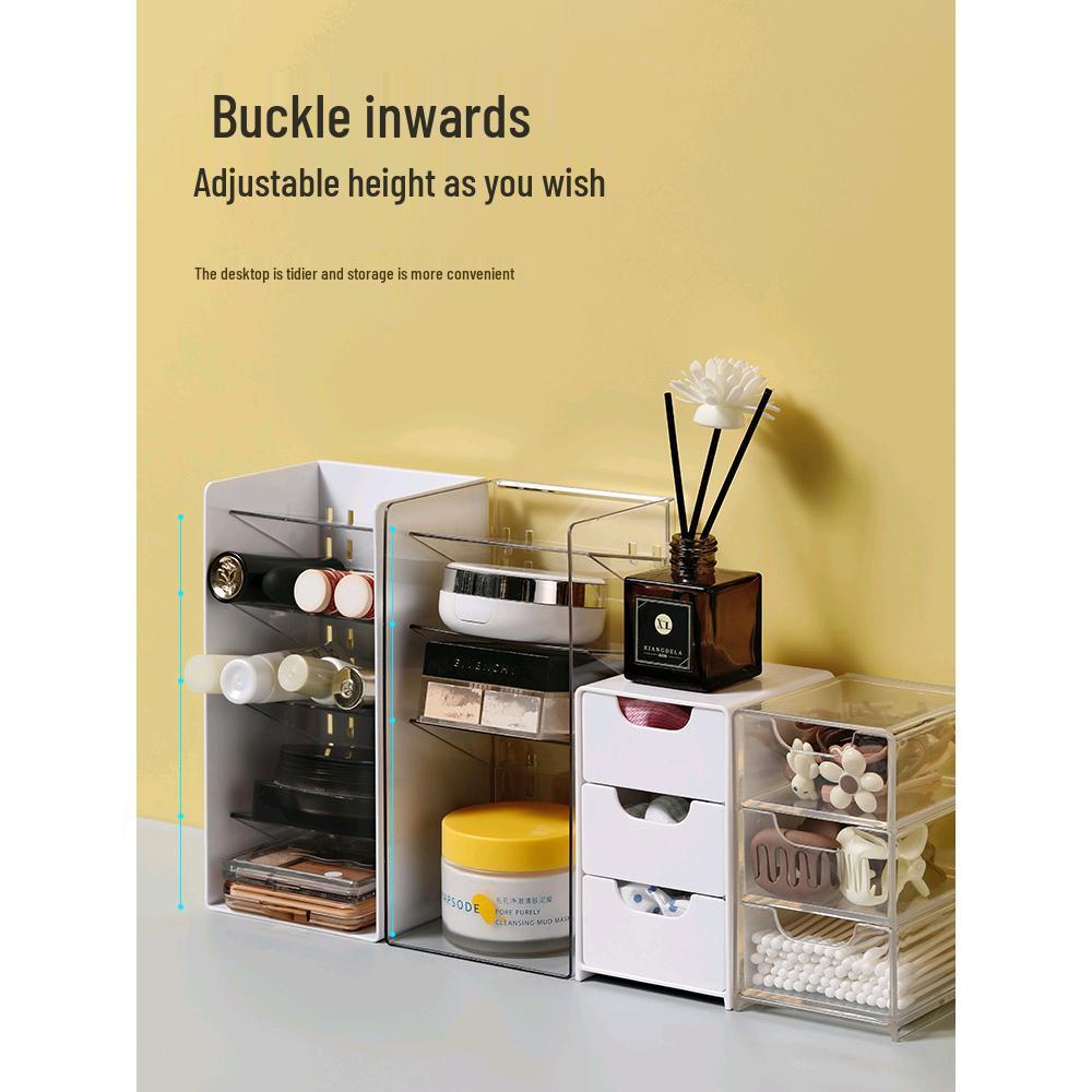 Armoire Miroir de Salle de Bain en Acrylique & Étagère Organisateur de Cosmétiques