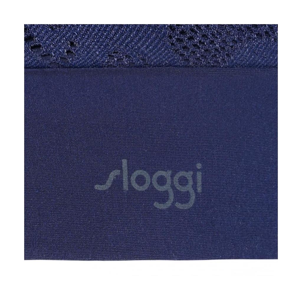 Triumph Sloggi Go Lace Half Top with 00YA Sizes All-Round Cups, Large, (Navy), LL-3L