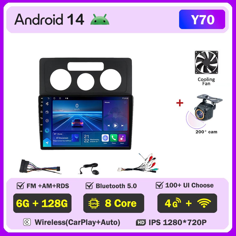 Android 14 For Volkswagen Caddy 2K 3 III 2004-2010 Car Multimedia Video Player GPS Navigation Touch Screen Intelligent System
