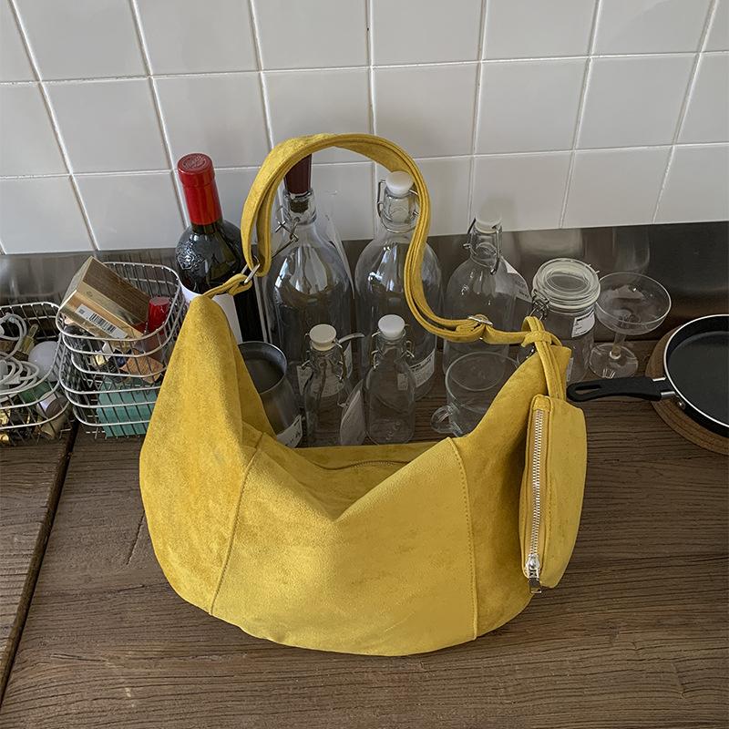 Bags Women's 2025 New Trendy and Popular Daily Commuter Versatile Splicing Shoulder Bag Large Capacity Crossbody Dumpling Bag