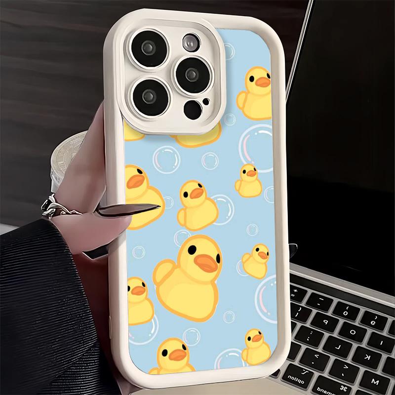Handyhülle für iPhone 17 Air 16E 15 16 Pro Max Lustige Süße Cartoon-Ente Hülle 14 Plus 13 12 Mini Weiche Schale Silikon Fundas
