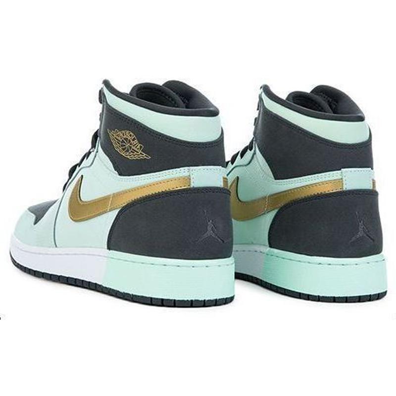 Jordan 1 Retro High GS Miętowa Pianka Antracyt Metaliczne Złoto 332148-300