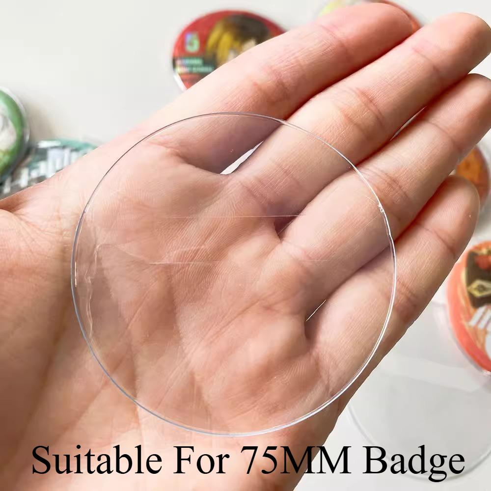 10/20Pcs Clear Round Badge Protective Case Pins Badgedisplay Sleeve Anime Badges Decoration Protector Badge Display Bag Cover
