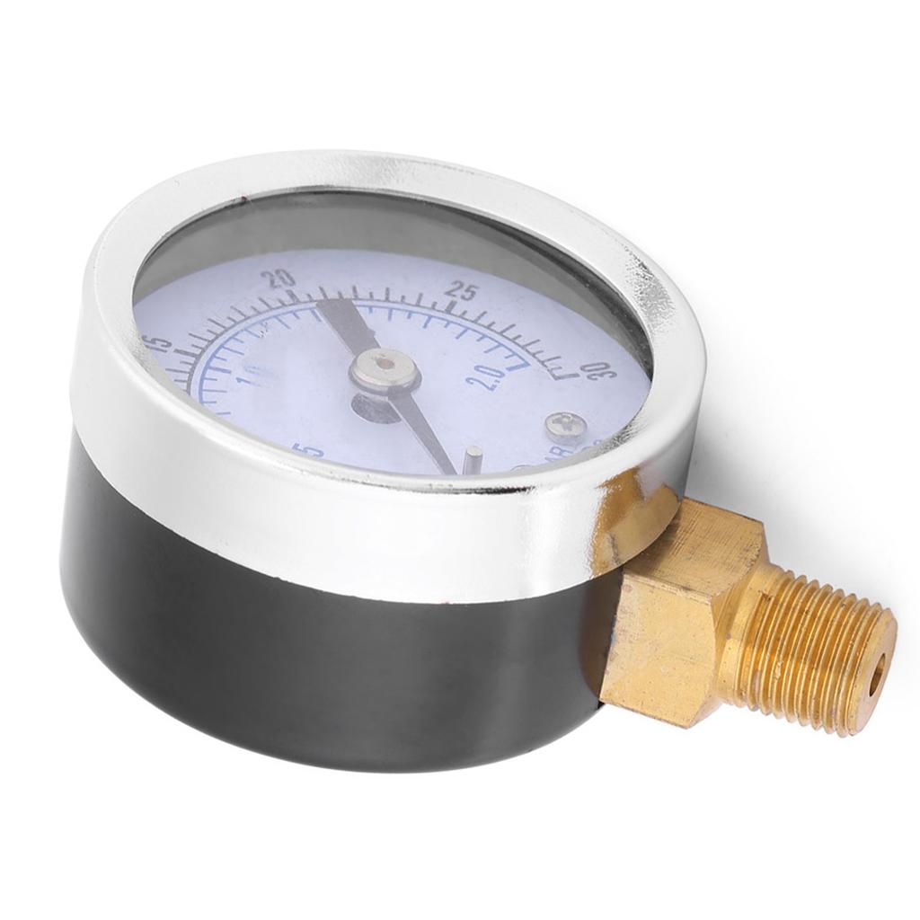 030psi 02bar Mini Dial Water Oil Compressor Meter Hydraulic Pressure Gauge
