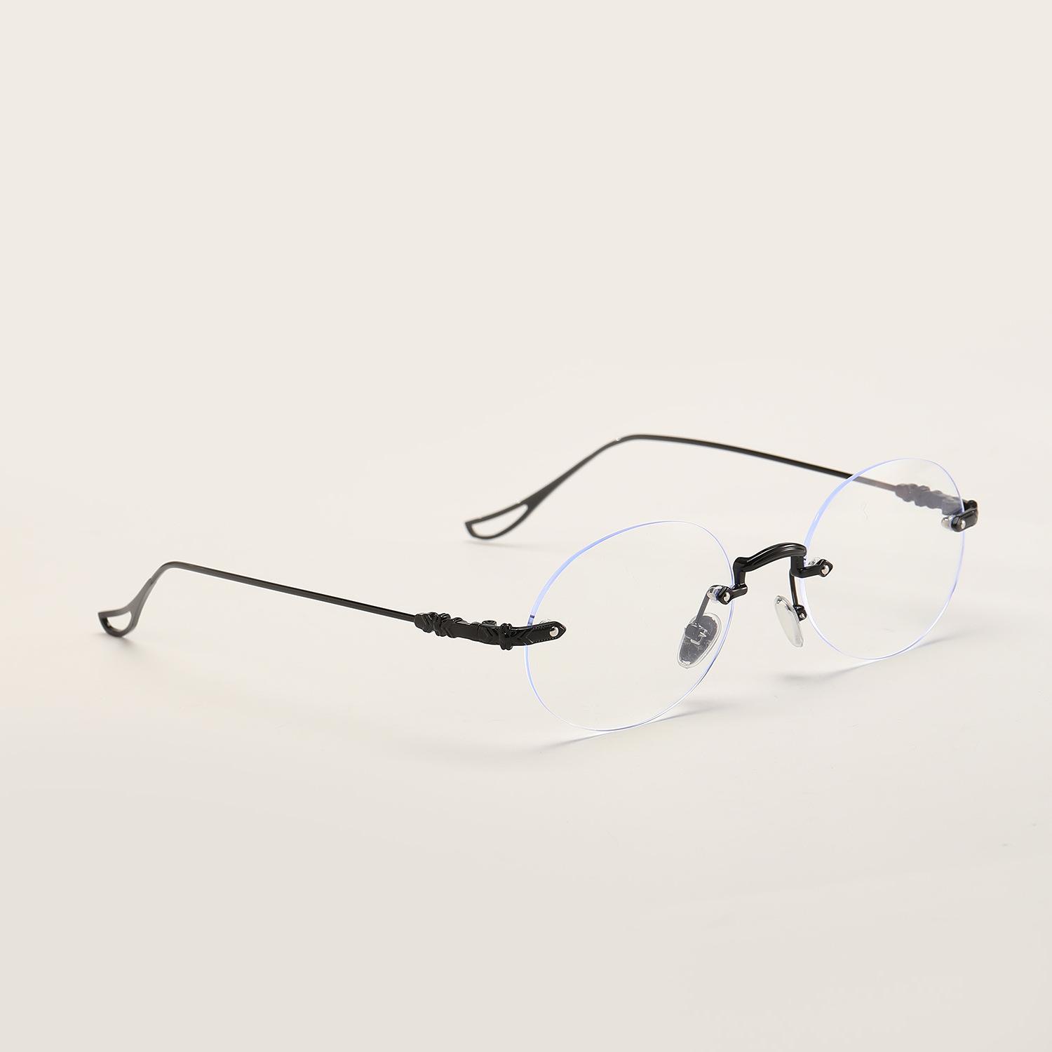 

Очки 9216 Овальные Без оправы Ретро Маленькая оправа Бриллиантовые Прозрачные Солнцезащитные очки Женские, Солнцезащитные очки Мужские чёрный