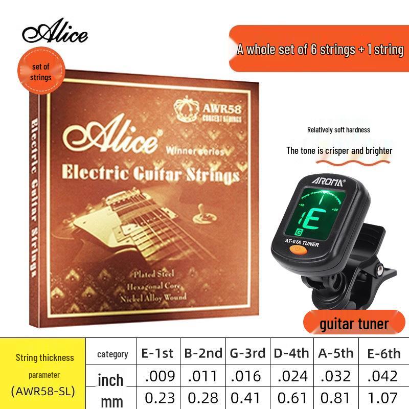 Alice AWR58 King Electric Guitar Strings – Full Set & Singles