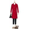 Women's Slim Long Wool Coat with Peter Pan Collar