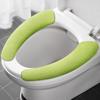 Universal Toilet Seat Cover Soft WC Paste Toilet Sticky Seat Pad Washable Bathroom Warmer Seat Lid Cover Pad Cushion Solid Color