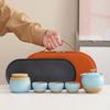 Merchandise Travel Tea Set Outdoor Kung Fu Set Portable Gradual Change Express Cup One Pot Three Cups High-end Souvenir