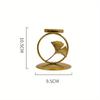 1pc Mini Gold Iron Candlestick Creative Simple Geometric Plate Romantic Candle Cup Table Decoration