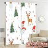 2pcs,Curtains Cute Reindeer Snowman Christmas (3) Popular Minimalist Curtains Machine Washable Fabric Curtains Room Decor